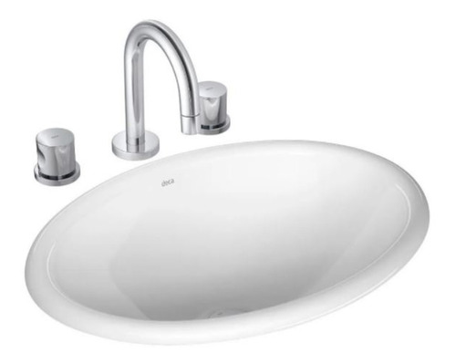 Bacha de baño sobre mesada Deca L65 blanco 440mm x 310mm 135mm de alto