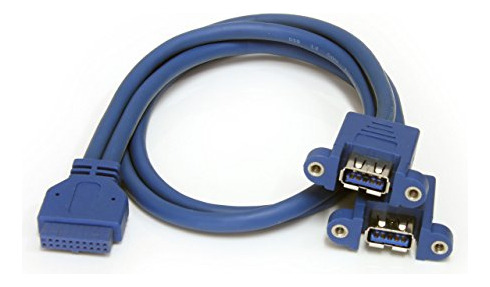 Startech.com Cable Usb 3.0 De 2 Puertos Para Montaje En Pane