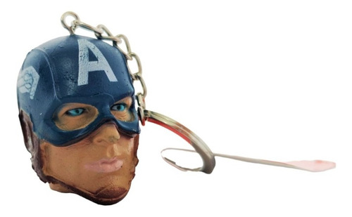 Llavero Silicona 3d Avengers Capitan America De Lujo