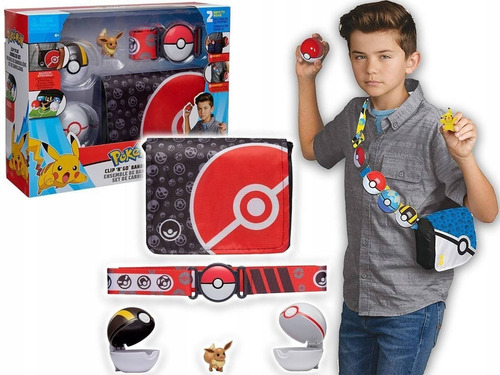 Pokemon Set Eevee + Cinturon + Bolso + 2 Pokebolas - Gw041