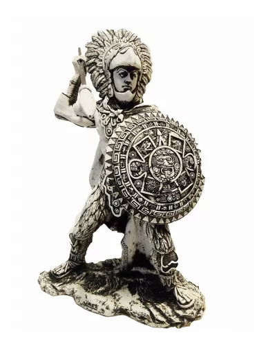 Guerrero Águila Con Escudo Azteca. Escultura Jart