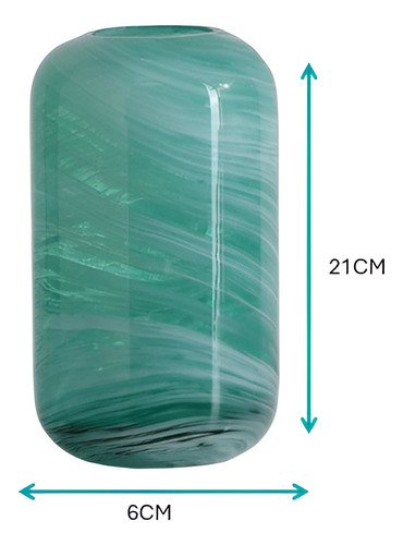 Florero De Cristal Jarron De Vidrio Templado Decorativo 21cm