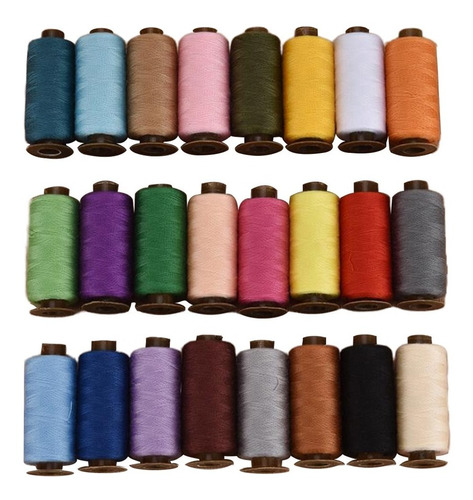 24 Paquetes De Hilo De Coser Overlock Colores Variados