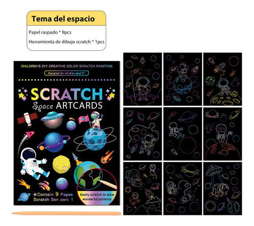 Rainbow Scratch Notes, Scratch Art, Kit De Dibujo Scratch