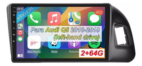 Zk Estéreo De 9 Coches 2+64 G Carplay Gps Para Audi Q5