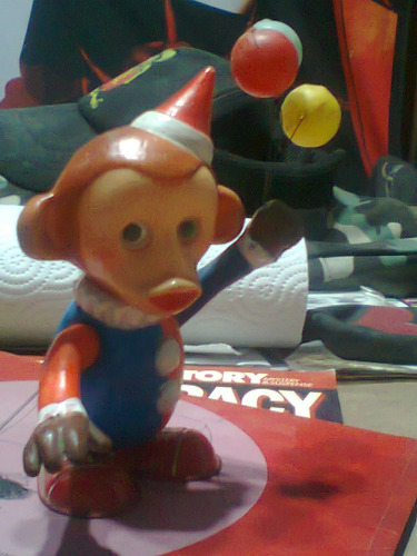 Antig Juguete Monito Payaso Circo Cuerda Alps Japan Retr Kxz (Usado)