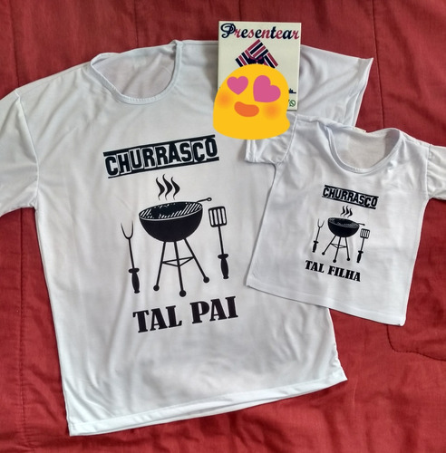 2 Camisas/body Tal Pai, Tal Filho, Filha, Churrasco Ou Outro