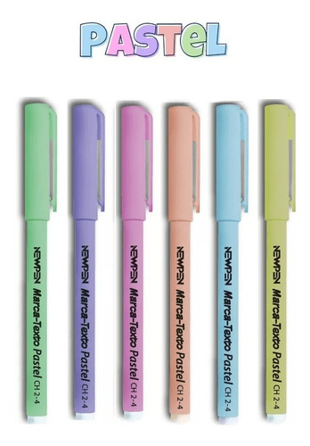 Marca Texto Pastel E Neon Várias Cores Com Frases Newpen 1un