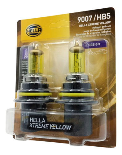 Juego Focos Hella 9007 Xtreme Yellow 12v. 65/55w 2900 K