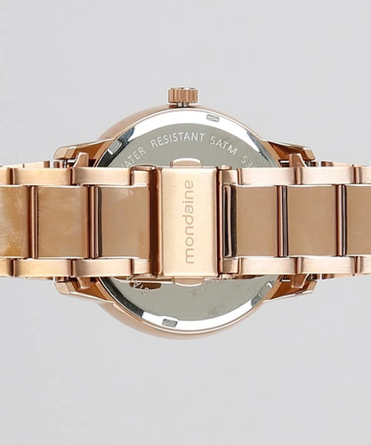 Imagem 4 de 7 de Relógio Mondaine Feminino Rose + Semijoia Pulseira Berloque