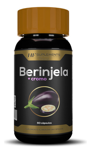 Berinjela + Cromo Premium 1000mg 60caps Hf Suplements