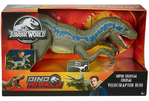 Jurassic World Super Colosal Velociraptor Blue 100 Cm