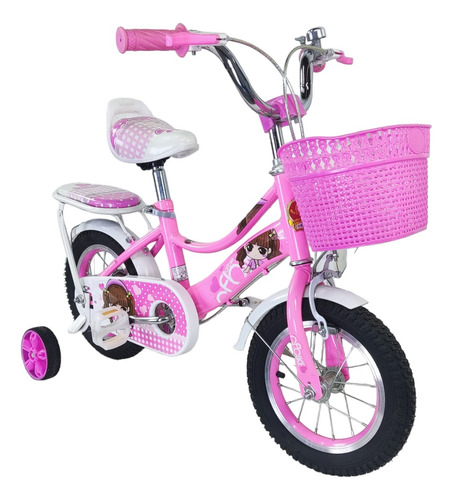 Bicicleta Aro 12  Niña Rosada