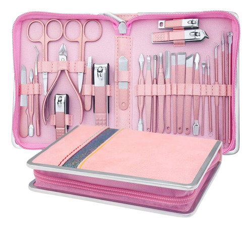 Set Profesional Manicure Pedicure 26 Piezas Uñas Lima Tijera