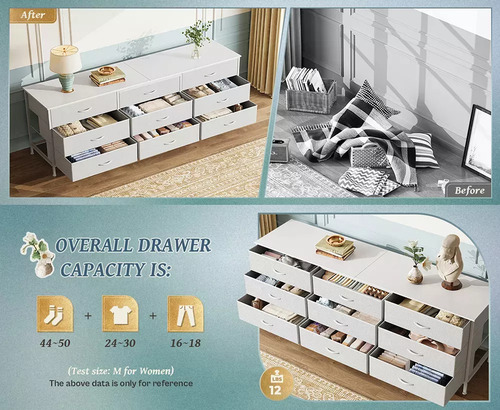 Mueble Para Tv 55 Pulgadas Con Comoda Cajonera De 9 Cajones