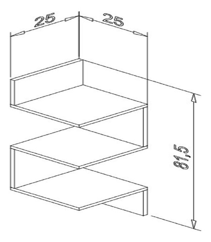 Repisas Nichos Entrepaños De Pared Bertolini Am 3079 Rustico