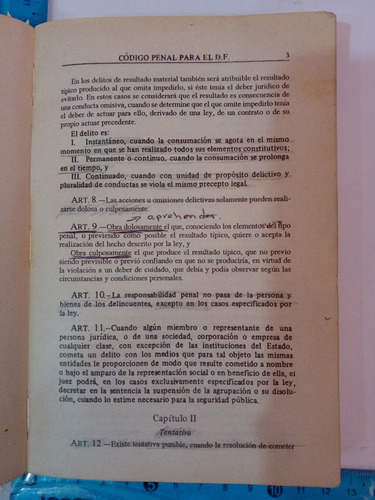 Codigo Penal Para El Distrito Federal Porrua (Usado)