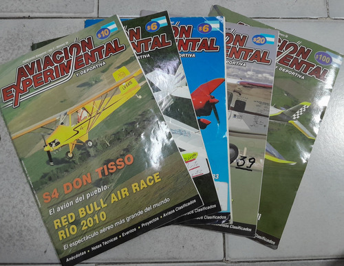 Lote Por 5 Revistas De Aviación Experimental Y Deportiva. (Usado)