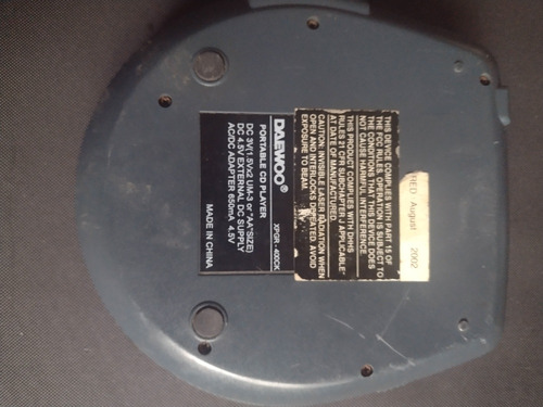 Discman Cd Player Daewoo Xpgr-400ck Leer Descripción (Usado)