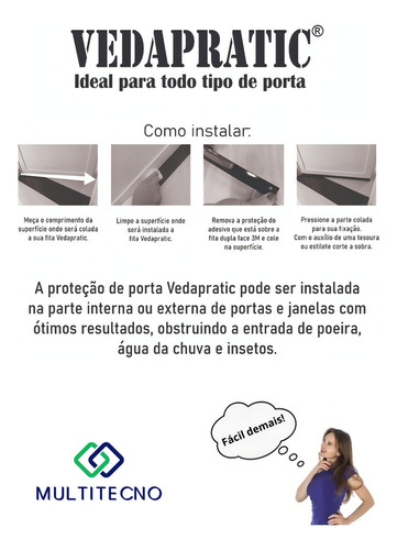 Veda Portão 20 Cm Altura, Vedapratic Acrílico (2 Metros) Cor Acrílico Transparente