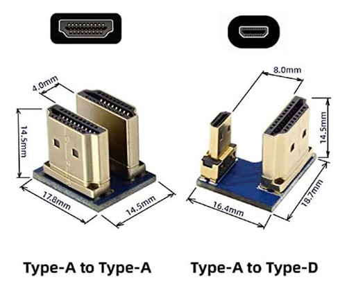 Adaptador Xiwai Hdmi Tipo A A Conector Micro Hdmi Tipo D Mac