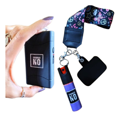 Kit Defensa Personal Con Linterna Antirrobo Y Gas Pocket !!!