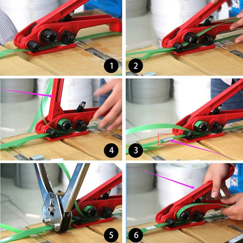 Juego Flejadora Manual Tensionadora Y Pinza Para Fleje 1/2