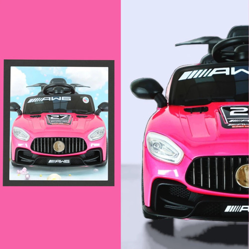Carrinho Elétrico Infantil Unitoys 6v Rosa Com Rádio Mp3 E Controle Remoto