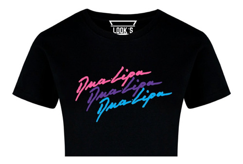 Playera Crop Top Dua Lipa Future Nostalgia Letras