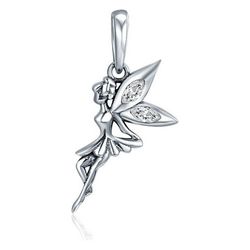 Charm Dije Hada Para Pulsera O Cadena Fabricado En Plata