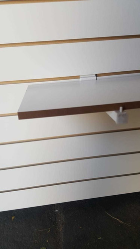 Imagen 7 de 7 de 10 Mensulas Exhibidor Panel Ranurado De Caño Cuadrado 25cm