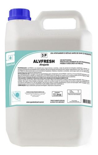 Imagem 1 de 3 de Alvfresh Alvejante De Roupas 5 Litros Spartan