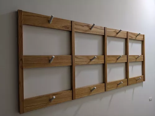 Perchero Nórdico De Pared Madera Paraíso 9 Perchas