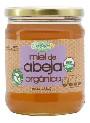 Miel De Abeja Orgánica Multiflora 560g Enature Usda