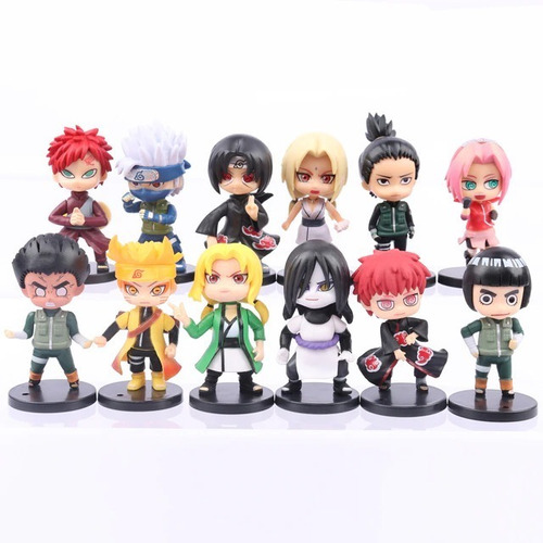 Set De Coleccion 12 Figuras De Naruto Shippuden 8 Cm