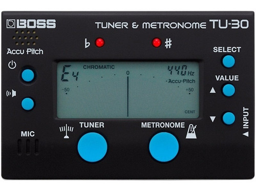 Afinador Metronomo Digital Boss Tu30 Violão Guitarra Baixo