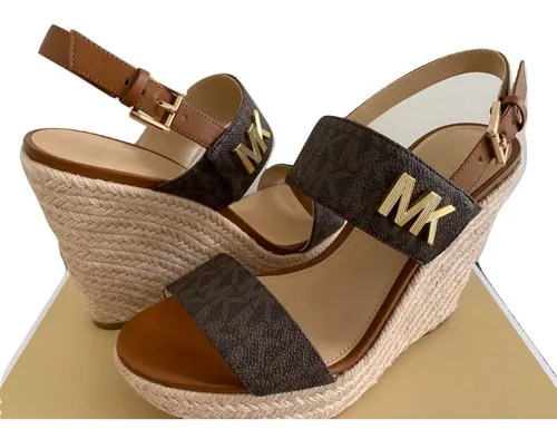 Michael Kors Plataforma Deanna Wedge Logo Talla 24.5cm Orig