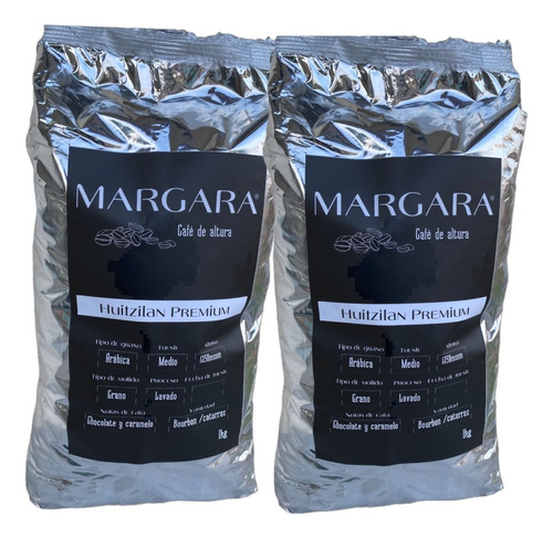 Café Margara Premium 100% Puro. Grano Tostado De Altura 2kg