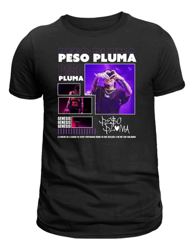 Playera Peso Pluma Genesis Nueva Vida Frase Corridos Dtf