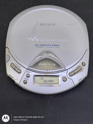 Discman Sony Cd Walkman Portable D-cj501 Mp3 No Sirve Lector Plateado (Usado)