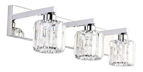 Lámpara De Tocador De Cristal Para Baño, 3 Luces