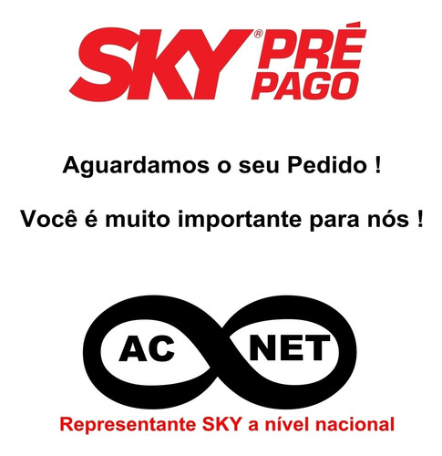 Sky Pre Pago Hd Kit 60 Cm Com 12 Meses De Canais Abertos Preto