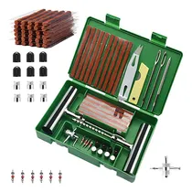 Comprar Kit De Reparación Neumáticos Parchado Llantas Auto Moto 58pzs, Herramientas de Reparación para Llantas Ponchadas con Caja, Parches Universal con 30pzs Tiras de Goma para Coches, Camiones, Motocicletas