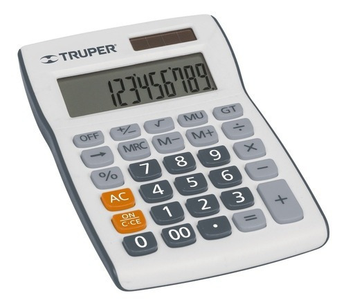 Calculadora De Bolsillo Escritorio, Truper, 60480 Color Blanco