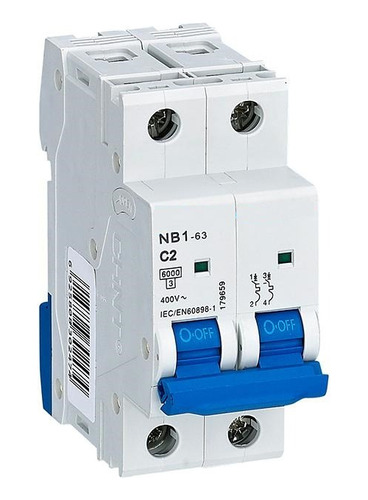 Breaker Electrico  Termomagnetico P/ Empotrar 20a 2polo