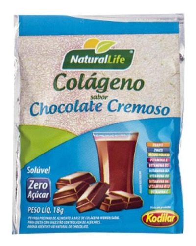 Caixa Com 12 Colágeno Sabor Chocolate 18g - Kodilar