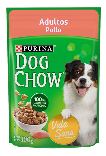 Imagen 1 de 1 de Alimento Sobre Dog Chow Adulto Sabor Pollo 100 Grs