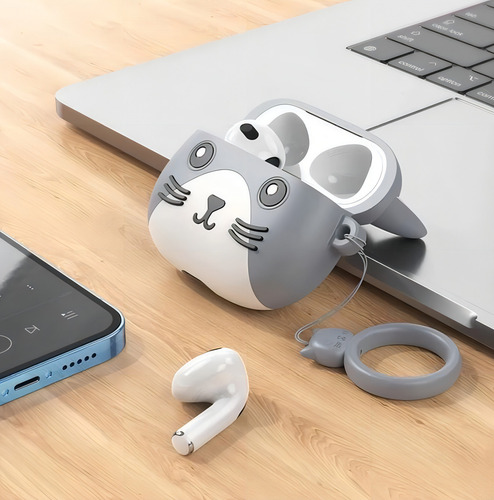 Audifonos Inalambricos Para Niños Gato Bluetooth Hoco Ew46 Color Gris