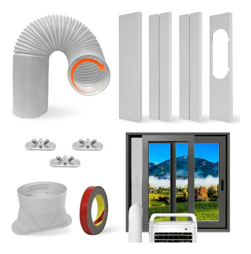 Kit De Ventana Para Aire Acondicionado Portátil Compatible C