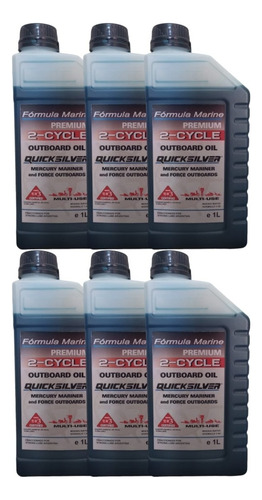 Aceite Nautico Tcw3 Quicksilver 2t X6